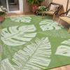 Garvee Patio Rugs Outdoor 10×14 Plastic Straw Rug Reversible Camping Carpet, Waterproof Vintage Outdoor Mat with 4 Stakes and Storage Bag for RV, Picnic, Backyard, Deck, Balcony, Porch, Beach(Leaf|sage Green)
