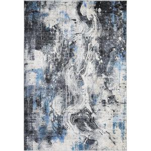 Garvee 8×10 Area Rug for Living Room – Washable, Modern Abstract, Soft Thin, No Slip, Stain Resistant Carpet for Bedroom Dining Room Farmhouse Nursery Home Office. Red(Blue and Black)