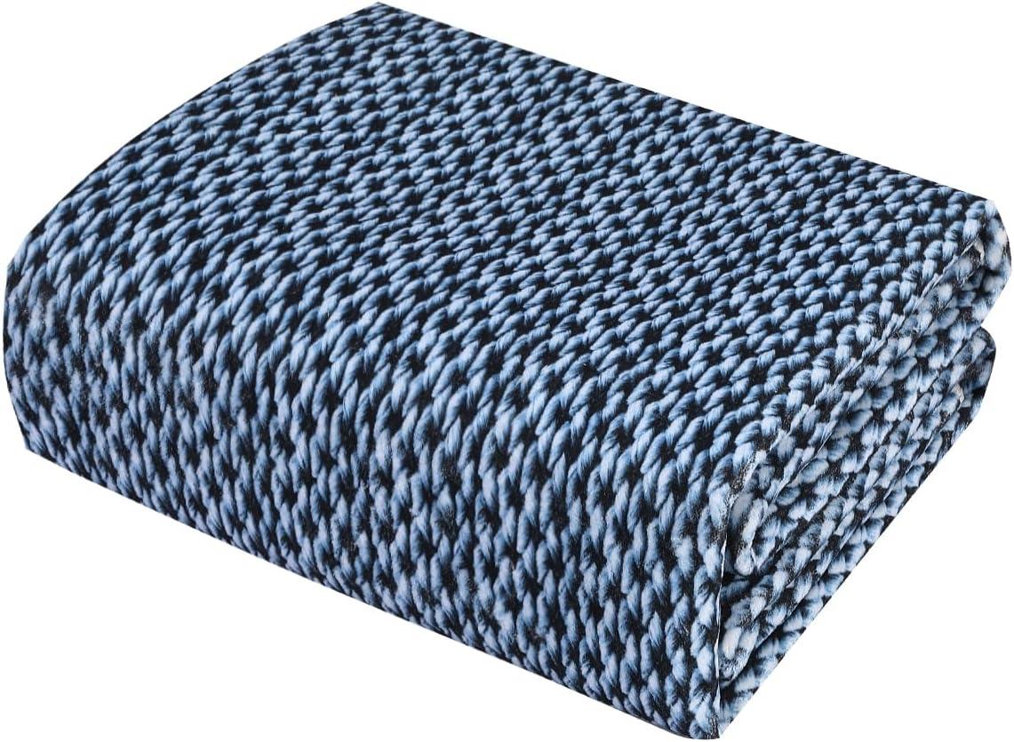 image:imageGarvee Vintage Print Area Rug5x7 ft Boho NonSlip Indoor Carpet with Realistic Braided Texture Stain Resistant Distressed Print Mat for Living RoomBedroomKitchenNurseryWashable DurableBlackBlue