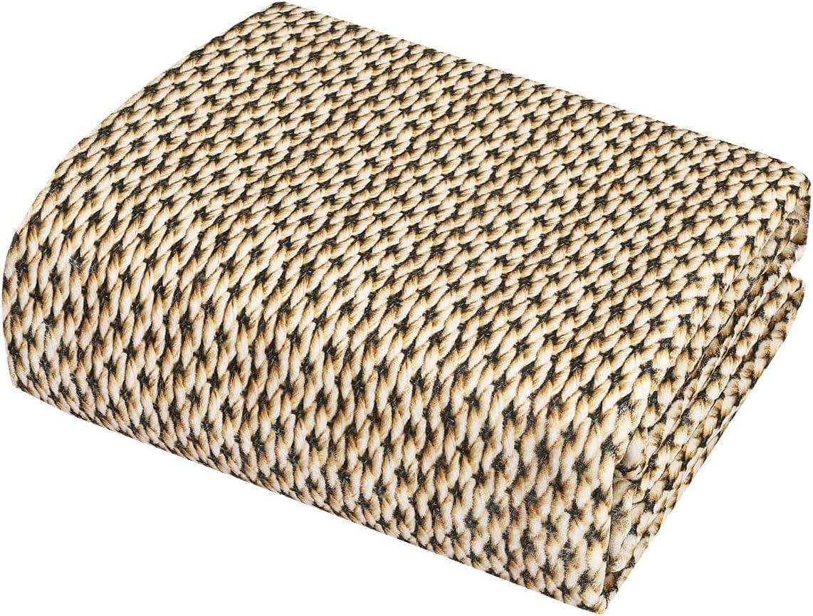 image:imageGarvee Vintage Print Area Rug5x7 ft Boho NonSlip Indoor Carpet with Realistic Braided Texture Stain Resistant Distressed Print Mat for Living RoomBedroomKitchenNurseryWashable DurableBlackCamel
