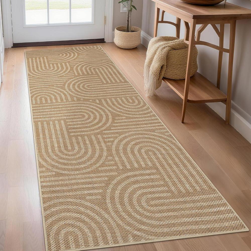 image:imageGarvee Abstract Easy Jute 9x12 Area Rugs Washable Indoor Outdoor Patio Rugs for Living Room Dining Room Non Slip Stain Resistant Farmhouse Throw Carpet for Bedroom Backyard Black TaupeAbstractnatural