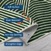 Garvee 10×13 Large Living Room Rugs, Modern Geometric Bedroom Rug Non Slip Low Pile Under Table Carpet for Dining Room, Stain Resistant Ultra Thin Throw Rug for Boy’s Room Office, Green(Striped|green)