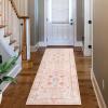 Garvee 10×13 ft Floral Medallion Area Rug for Living Room,Washable Boho Print Indoor Accent Carpet,Low-Pile,Non-Slip Soft Rug for Home Decoration In Entryway, Bedroom, Living Room,Office,Kitchen(Pink)(Pink)