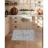 Garvee 2×3 Ft Boho Area Rugs, Modern Machine Washable Area Rug for Living Room Bedroom, Ultra Thin Low Pile Floral Rug, Soft Stain Resistant Carpet with Non Slip Backing(Camel Red)(Dark Grey)