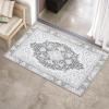 Garvee 2×3 Ft Boho Printed Area Rug,Large Soft Washable Area Rug,Distressed Pattern Rugs for Living Room – Non-Slip,Foldable,Low Pile Vintage Boho Carpet for Bedroom,Dining Room, and Office(Gray(Grey)