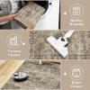 Garvee 2×6 Kitchen Runner Rug Machine Washable Area Rugs Vintage Distressed Door Mats with Non Slip Backing Non Shedding Low Pile Floor Cover Stain Resistant Carpet for Entryway Hallway, Red Brown(Distressed|taupe)