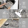 Garvee 2×6 Kitchen Runner Rug Machine Washable Area Rugs Vintage Distressed Door Mats with Non Slip Backing Non Shedding Low Pile Floor Cover Stain Resistant Carpet for Entryway Hallway, Red Brown(Distressed|blue/Grey)