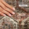 Garvee 2×6 Kitchen Runner Rug Machine Washable Area Rugs Vintage Distressed Door Mats with Non Slip Backing Non Shedding Low Pile Floor Cover Stain Resistant Carpet for Entryway Hallway, Red Brown(Distressed|red Brown)