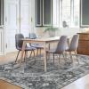 Garvee 2×6 Washable Vintage Runner Rug for Entryway Kitchen Soft Non Slip Thin Carpet Traditional Floral Print Floor Cover Distressed Accent Throw Rug for Hallway Bathroom Bedroom, Brown(Grey)