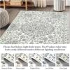 Garvee 3×5 Ft Vintage Distressed Medallion Area Rug – Machine Washable Non-Slip Area Rugs – Boho Floral Carpet for Living Room, Bedroom, Dining Room – Retro Indoor/Outdoor Home Decor(Beige)