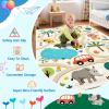 Garvee 4×6 Rugs for Kids Room, Washable Playroom Rug Hopscotch＆Ludo Game Area Rugs with Colors, Non Slip Ultra Soft Educational Learning Carpet Stain Resistant City Road Mats for Children Baby Toddler(Animals)