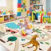 Garvee 4×6 Rugs for Kids Room, Washable Playroom Rug Hopscotch＆Ludo Game Area Rugs with Colors, Non Slip Ultra Soft Educational Learning Carpet Stain Resistant City Road Mats for Children Baby Toddler(Animals)