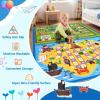 Garvee 4×6 Rugs for Kids Room, Washable Playroom Rug Hopscotch＆Ludo Game Area Rugs with Colors, Non Slip Ultra Soft Educational Learning Carpet Stain Resistant City Road Mats for Children Baby Toddler(Maze Puzzle)