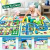 Garvee 4×6 Rugs for Kids Room, Washable Playroom Rug Hopscotch＆Ludo Game Area Rugs with Colors, Non Slip Ultra Soft Educational Learning Carpet Stain Resistant City Road Mats for Children Baby Toddler(Hopscotch)