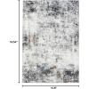 Garvee 5 ft x7 ft Rug, Anti-Slip Backing Abstract Area Rug, Washable Modern Abstract Carpet for Living Room, Foldable Low Pile Accent Rug with Non Slip Backing Soft Stain Resistant Floor Carpet, Navy(Grey)