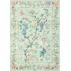 Garvee 5×7 Area Rug Washable Floral Peacock Rugs for Living Room Bedroom, Low Pile Non Slip Nursery Rugs for Girls Room Playroom, Vintage Home Decor Thin Carpet for Dining Room, Green(Green)