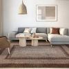 Garvee 5×7 Area Rugs Washable Rugs for Living Room, Boho Vintage Rug Non Slip Low Pile Stain Resistance Indoor Soft Large Carpet for Bedroom Dining Room Office (Brown)