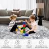 Garvee 5×7 ft Boho Distressed Floral Area Rug, Non-Slip Indoor Washable Rug, Stain Resistant Print Low Pile Carpet for Living Room/Bedroom/Kitchen/Dining Room/Kids Room/Nursery(Camel Green)(Grey)