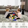 Garvee 5×7 ft Boho Distressed Floral Area Rug, Non-Slip Indoor Washable Rug, Stain Resistant Print Low Pile Carpet for Living Room/Bedroom/Kitchen/Dining Room/Kids Room/Nursery(Camel Green)(Green)