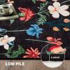 Garvee 8×10 Floral Area Rugs Washable, Non Slip Low Pile Boho Indoor Rug, Soft Vintage Carpet for Living Room, Bedroom, Dining Room, Light Green(Black)