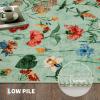 Garvee 8×10 Floral Area Rugs Washable, Non Slip Low Pile Boho Indoor Rug, Soft Vintage Carpet for Living Room, Bedroom, Dining Room, Light Green(Light Green)