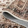 Garvee 8×10 ft Boho Vintage Area Rug, Machine Washable Gray Medallion Rug with Non-Slip Rubber Backing, Low Pile Soft Carpet for Living Room Bedroom Dining Room Kitchen, Pet Friendly(Gray)(Brown)