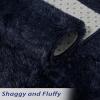 Garvee 9×12 Area Rug for Bedroom Navy Blue Fluffy Rugs Shag Carpet for Living Room Shag Rug for Kids Room, Plush Furry Rugs Decorative Accent Rug for Indoor Home Floor Carpet, Dark Navy