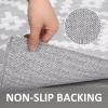 Garvee 9×12 Washable Area Rugs Non-Slip Living Room Rug Non-Shedding Indoor Throw Rugs for Bedroom Low Pile Geometric Area Rug for Dinning Room Office, Grey