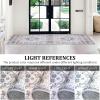 Garvee 9×12 Washable Rugs for Living Room with Vintage Boho Light Rug for Office, Dining Room, Kids Room and Farmhouse, Durable Low Pile Non-Slip Area Rug for High Traffic Areas. Beige Gray(Beige Gray)