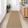Garvee Abstract Easy Jute 9×12 Area Rugs, Washable Indoor Outdoor Patio Rugs for Living Room Dining Room, Non Slip Stain Resistant Farmhouse Throw Carpet for Bedroom Backyard, Black Taupe(Abstract|natural)