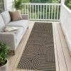 Garvee Abstract Easy Jute 9×12 Area Rugs, Washable Indoor Outdoor Patio Rugs for Living Room Dining Room, Non Slip Stain Resistant Farmhouse Throw Carpet for Bedroom Backyard, Black Taupe(Abstract|black Taupe)
