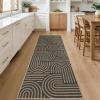 Garvee Abstract Easy Jute 9×12 Area Rugs, Washable Indoor Outdoor Patio Rugs for Living Room Dining Room, Non Slip Stain Resistant Farmhouse Throw Carpet for Bedroom Backyard, Black Taupe(Abstract|black Taupe)