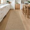 Garvee Abstract Easy Jute 9×12 Area Rugs, Washable Indoor Outdoor Patio Rugs for Living Room Dining Room, Non Slip Stain Resistant Farmhouse Throw Carpet for Bedroom Backyard, Black Taupe(Abstract|natural)