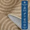 Garvee Abstract Easy Jute 9×12 Area Rugs, Washable Indoor Outdoor Patio Rugs for Living Room Dining Room, Non Slip Stain Resistant Farmhouse Throw Carpet for Bedroom Backyard, Black Taupe(Abstract|natural)