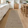 Garvee Abstract Easy Jute 9×12 Area Rugs, Washable Indoor Outdoor Patio Rugs for Living Room Dining Room, Non Slip Stain Resistant Farmhouse Throw Carpet for Bedroom Backyard, Black Taupe(Abstract|brown)