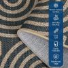 Garvee Abstract Easy Jute 9×12 Area Rugs, Washable Indoor Outdoor Patio Rugs for Living Room Dining Room, Non Slip Stain Resistant Farmhouse Throw Carpet for Bedroom Backyard, Black Taupe(Abstract|black)