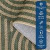 Garvee Abstract Easy Jute 9×12 Area Rugs, Washable Indoor Outdoor Patio Rugs for Living Room Dining Room, Non Slip Stain Resistant Farmhouse Throw Carpet for Bedroom Backyard, Black Taupe(Abstract|green)