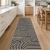Garvee Abstract Easy Jute 9×12 Area Rugs, Washable Indoor Outdoor Patio Rugs for Living Room Dining Room, Non Slip Stain Resistant Farmhouse Throw Carpet for Bedroom Backyard, Black Taupe(Abstract|black)