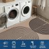 Garvee Arch Striped Living Room Rugs 5×7 Indoor Outdoor Easy Jute Rugs with Non Slip Backing, Stain Resistant Non Shedding Carpet Foldable Thin Neutral Mats for Entryway Dining Room Patio, Black/Brown(Rainbow|nature&black)