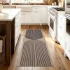 Garvee Arch Striped Living Room Rugs 5×7 Indoor Outdoor Easy Jute Rugs with Non Slip Backing, Stain Resistant Non Shedding Carpet Foldable Thin Neutral Mats for Entryway Dining Room Patio, Black/Brown(Rainbow|nature&black)