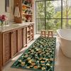 Garvee Floral 8×10 Living Room Bedroom Rugs, Washable Non-Slip Vintage Retro Accent Dining Room Rug, Soft Low-Pile Indoor Farmhouse Decorative Rugs for Home Office Girls Room, Pink(Tulip|yellow)