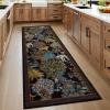 Garvee Jungle Green 8×10 Washable Rugs for Living Room Soft Non Slip Animal Print Bedroom Rugs Large Stain Resistant Botanical Forest Carpet for Kids Play Room Nursery Room Dining Room Decor(Animal Jungle/Black)