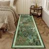 Garvee Jungle Green 8×10 Washable Rugs for Living Room Soft Non Slip Animal Print Bedroom Rugs Large Stain Resistant Botanical Forest Carpet for Kids Play Room Nursery Room Dining Room Decor(Animal Jungle/Light Green)