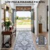 Garvee Machine Washable Rug 6×9 Vintage Area Rug for Living Room, Non Slip Non Shedding Floor Carpet, Low Pile Soft Accent Rug, Stain Resistant Indoor Printed Mat for Bedroom, Nursery Gray(Gray Tone)