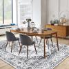 Garvee Oriental Washable Rugs Ultra-Thin Non-Slip Soft Vintage Throw Carpet for Bedroom, Living Room, Dining Room, and Office, Stain Resistant and Durable. Red(Grey)