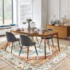 Garvee Oriental Washable Rugs Ultra-Thin Non-Slip Soft Vintage Throw Carpet for Bedroom, Living Room, Dining Room, and Office, Stain Resistant and Durable. Red(Red)