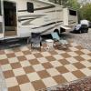 Garvee Outdoor Rug 6×9 Living Room Rugs Woven Easy Jute Rug for Dining Room Modern Checkered Bedroom Area Rug Indoor Outdoor Carpet Brown Rug