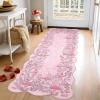 Garvee Scalloped Mushroom Rug 2’x6′ Hallway Runner, Cute Soft Floral Kitchen Rug, Non-Slip Farmhouse Washable Runner Rug for Entryway Bathroom Laundry Dorm Room, Brown(Scalloped Mushroom|pink)