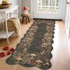 Garvee Scalloped Mushroom Rug 2’x6′ Hallway Runner, Cute Soft Floral Kitchen Rug, Non-Slip Farmhouse Washable Runner Rug for Entryway Bathroom Laundry Dorm Room, Brown(Scalloped Mushroom|brown)