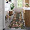 Garvee Scalloped Mushroom Rug 2’x6′ Hallway Runner, Cute Soft Floral Kitchen Rug, Non-Slip Farmhouse Washable Runner Rug for Entryway Bathroom Laundry Dorm Room, Brown(Scalloped Mushroom|brown)